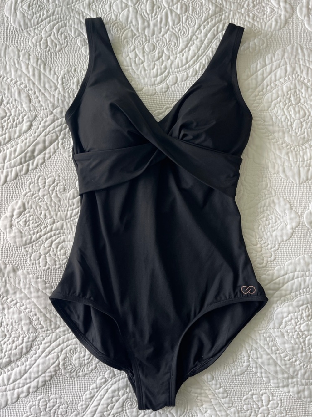 CALIA by Carrie Underwood Black Twist-Front One-Piece